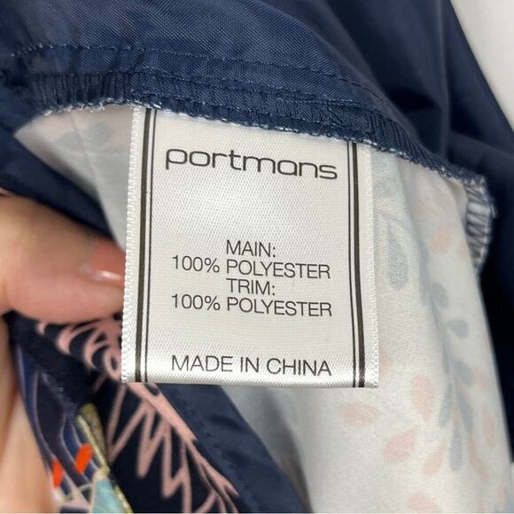 Portmans Women's Black Floral Tropical Paperbag Waist Trousers, Size US 12/16AUS - Picture 9 of 9